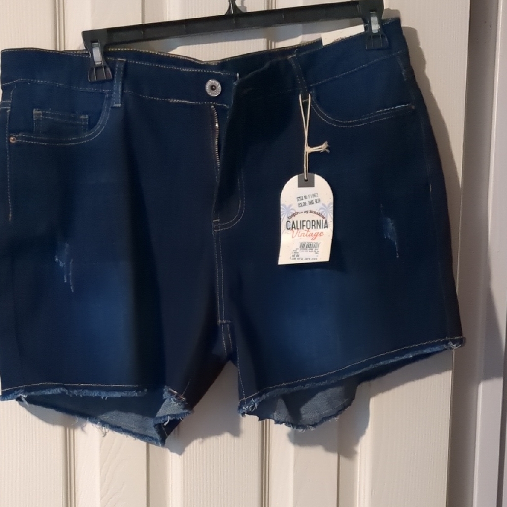 Women's Navy Jean Shorts size 16